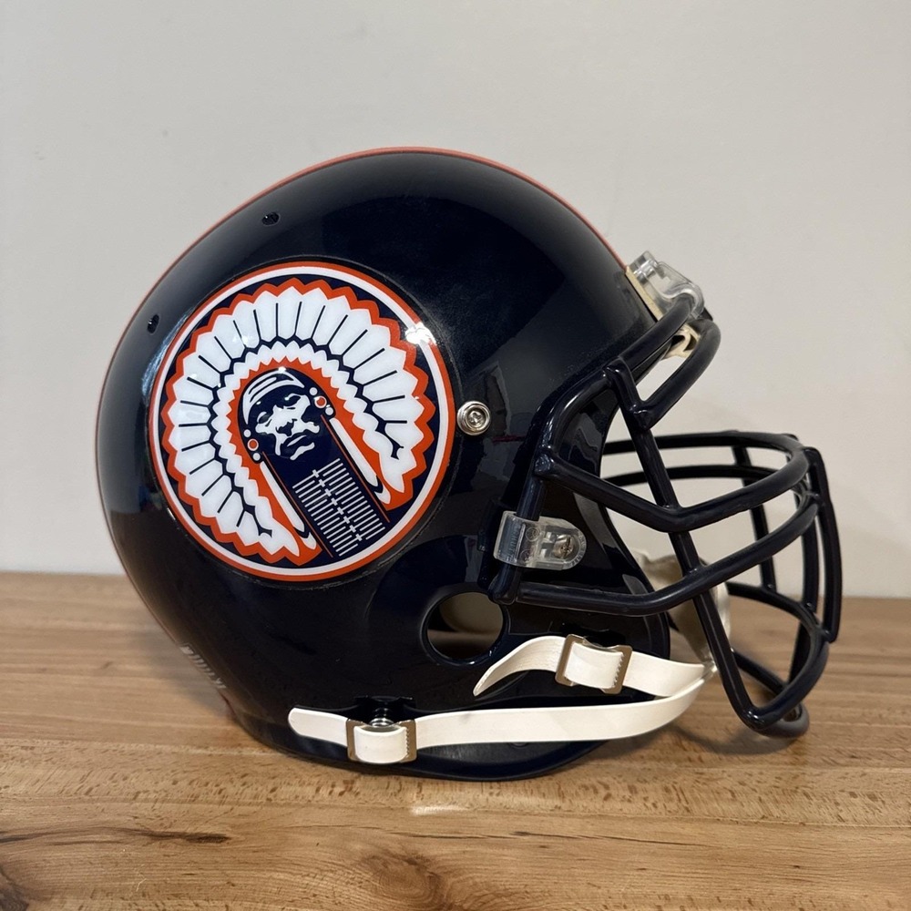 Full Size University Of Illinois Fighting Illini Chief Illiniwek Football Helmet